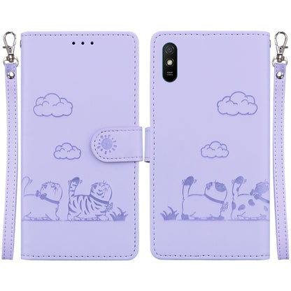 Cute Cats RFID Leather Phone Case, For Redmi 9A / 9i Sport, For Redmi 9 / 9 Prime, For Redmi Note 9 / 10X 4G