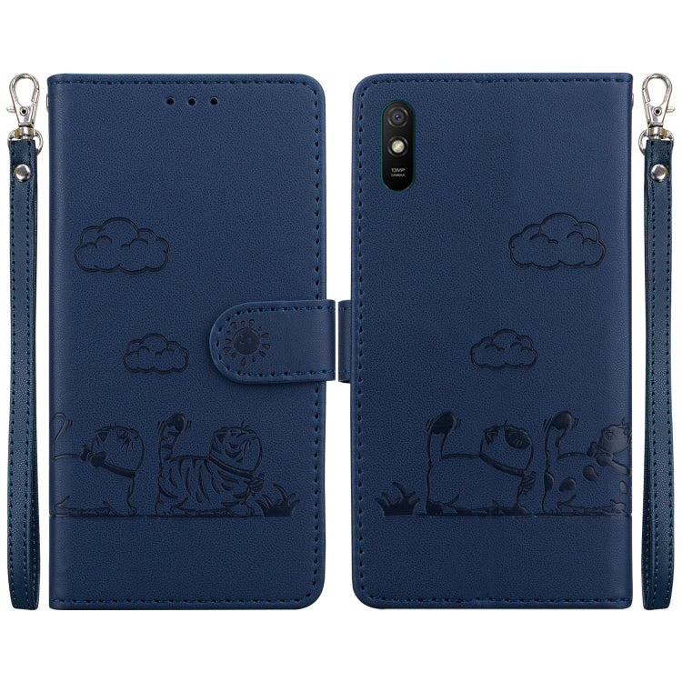 Cute Cats RFID Leather Phone Case, For Redmi 9A / 9i Sport, For Redmi 9 / 9 Prime, For Redmi Note 9 / 10X 4G