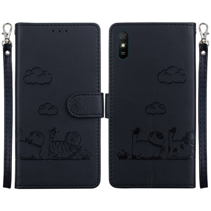 Cute Cats RFID Leather Phone Case, For Redmi 9A / 9i Sport, For Redmi 9 / 9 Prime, For Redmi Note 9 / 10X 4G