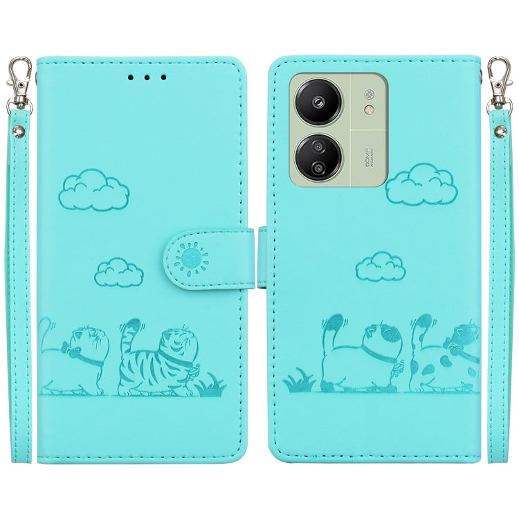Cute Cats RFID Leather Phone Case, For Redmi K80 / K80 Pro / Xiaomi Poco F7 Pro, For Redmi Note 14 4G 164.84mm, For Redmi Turbo 4 / Xiaomi Poco X7 Pro, For Redmi Note 14 4G 163.25mm, For Redmi Note 14 5G, For Redmi Note 14 Pro / Note 14 Pro+ 5G        ...