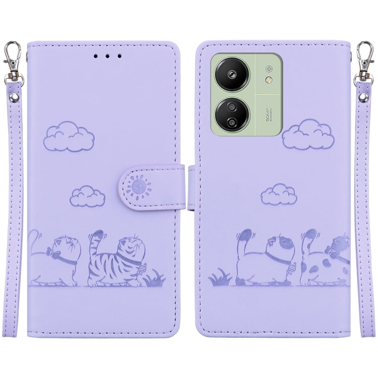Cute Cats RFID Leather Phone Case, For Redmi K80 / K80 Pro / Xiaomi Poco F7 Pro, For Redmi Note 14 4G 164.84mm, For Redmi Turbo 4 / Xiaomi Poco X7 Pro, For Redmi Note 14 4G 163.25mm, For Redmi Note 14 5G, For Redmi Note 14 Pro / Note 14 Pro+ 5G        ...