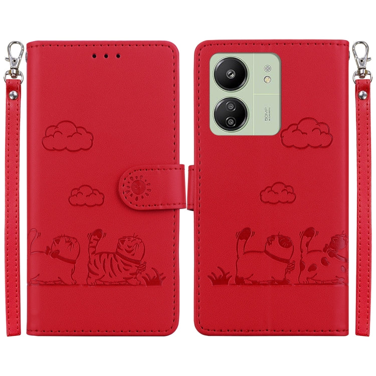 Cute Cats RFID Leather Phone Case, For Redmi K80 / K80 Pro / Xiaomi Poco F7 Pro, For Redmi Note 14 4G 164.84mm, For Redmi Turbo 4 / Xiaomi Poco X7 Pro, For Redmi Note 14 4G 163.25mm, For Redmi Note 14 5G, For Redmi Note 14 Pro / Note 14 Pro+ 5G        ...