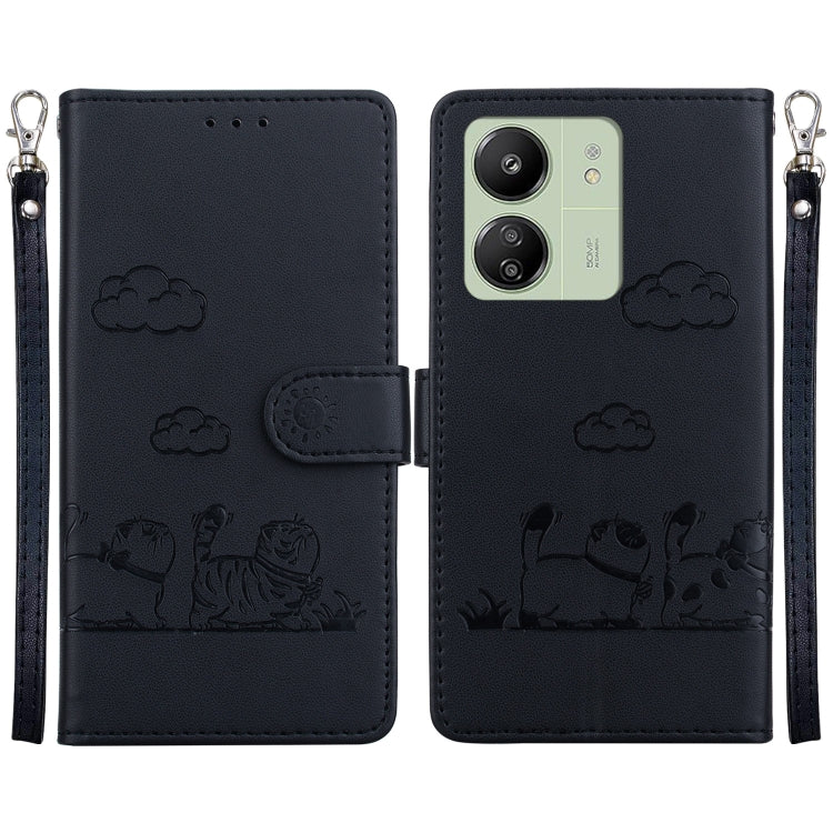 Cute Cats RFID Leather Phone Case, For Redmi K80 / K80 Pro / Xiaomi Poco F7 Pro, For Redmi Note 14 4G 164.84mm, For Redmi Turbo 4 / Xiaomi Poco X7 Pro, For Redmi Note 14 4G 163.25mm, For Redmi Note 14 5G, For Redmi Note 14 Pro / Note 14 Pro+ 5G        ...