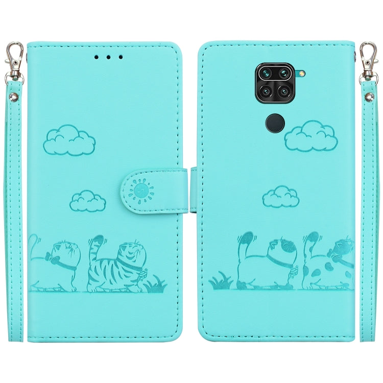 Cute Cats RFID Leather Phone Case, For Redmi 9A / 9i Sport, For Redmi 9 / 9 Prime, For Redmi Note 9 / 10X 4G