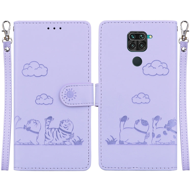 Cute Cats RFID Leather Phone Case, For Redmi 9A / 9i Sport, For Redmi 9 / 9 Prime, For Redmi Note 9 / 10X 4G