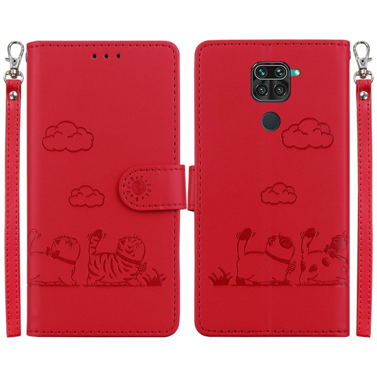 Cute Cats RFID Leather Phone Case, For Redmi 9A / 9i Sport, For Redmi 9 / 9 Prime, For Redmi Note 9 / 10X 4G