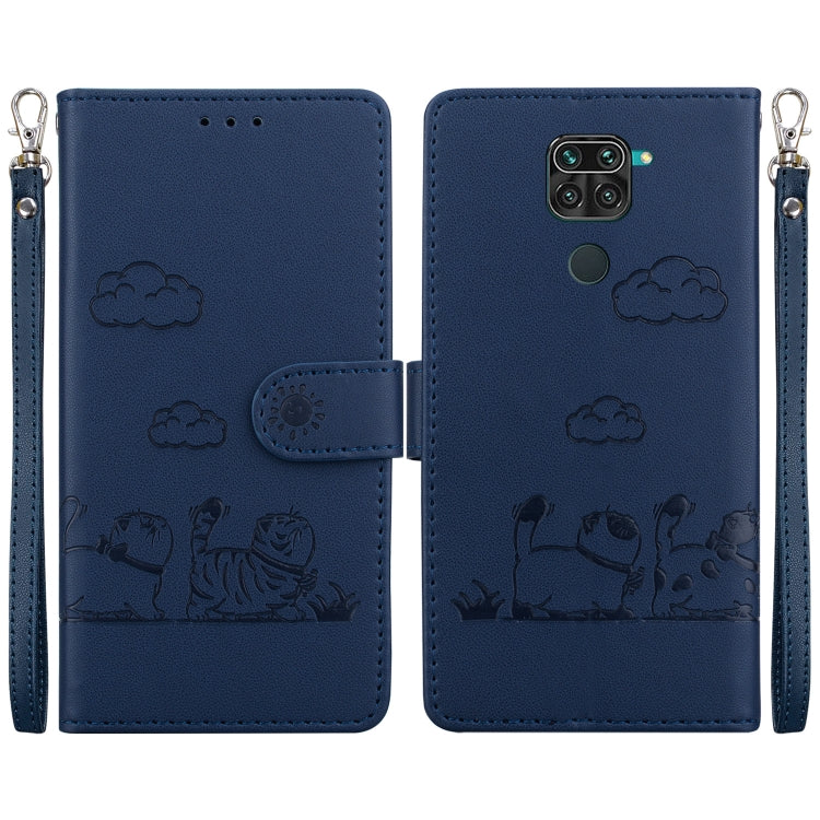 Cute Cats RFID Leather Phone Case, For Redmi 9A / 9i Sport, For Redmi 9 / 9 Prime, For Redmi Note 9 / 10X 4G