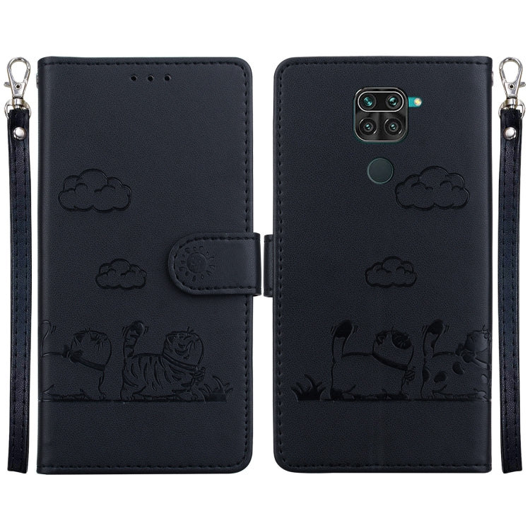 Cute Cats RFID Leather Phone Case, For Redmi 9A / 9i Sport, For Redmi 9 / 9 Prime, For Redmi Note 9 / 10X 4G