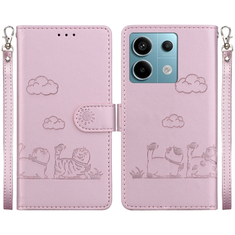 Cute Cats RFID Leather Phone Case, For Redmi K80 / K80 Pro / Xiaomi Poco F7 Pro, For Redmi Note 14 4G 164.84mm, For Redmi Turbo 4 / Xiaomi Poco X7 Pro, For Redmi Note 14 4G 163.25mm, For Redmi Note 14 5G, For Redmi Note 14 Pro / Note 14 Pro+ 5G        ...