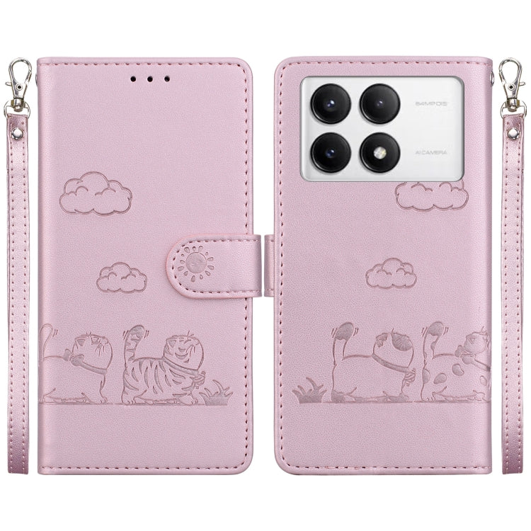 Cute Cats RFID Leather Phone Case, For Redmi K80 / K80 Pro / Xiaomi Poco F7 Pro, For Redmi Note 14 4G 164.84mm, For Redmi Turbo 4 / Xiaomi Poco X7 Pro, For Redmi Note 14 4G 163.25mm, For Redmi Note 14 5G, For Redmi Note 14 Pro / Note 14 Pro+ 5G        ...