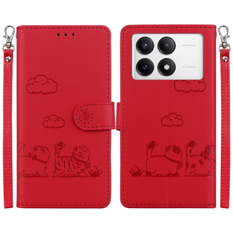 Cute Cats RFID Leather Phone Case, For Redmi K80 / K80 Pro / Xiaomi Poco F7 Pro, For Redmi Note 14 4G 164.84mm, For Redmi Turbo 4 / Xiaomi Poco X7 Pro, For Redmi Note 14 4G 163.25mm, For Redmi Note 14 5G, For Redmi Note 14 Pro / Note 14 Pro+ 5G        ...