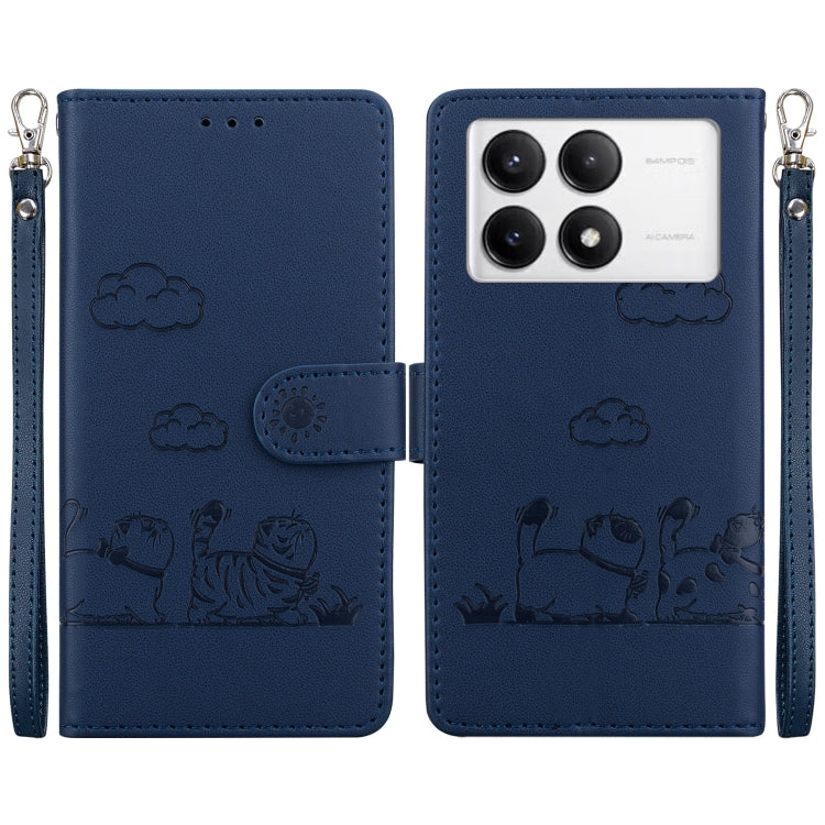 Cute Cats RFID Leather Phone Case, For Redmi K80 / K80 Pro / Xiaomi Poco F7 Pro, For Redmi Note 14 4G 164.84mm, For Redmi Turbo 4 / Xiaomi Poco X7 Pro, For Redmi Note 14 4G 163.25mm, For Redmi Note 14 5G, For Redmi Note 14 Pro / Note 14 Pro+ 5G        ...