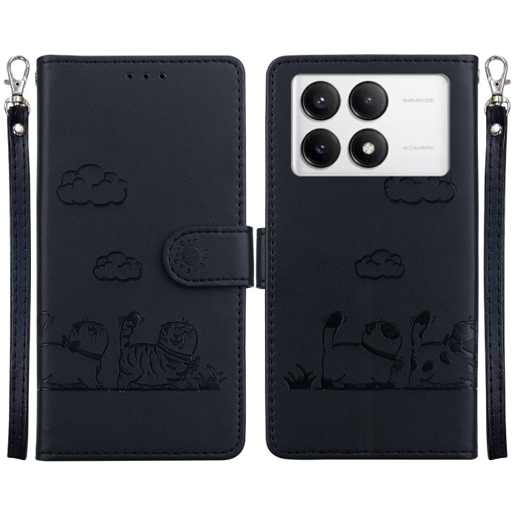 Cute Cats RFID Leather Phone Case, For Redmi K80 / K80 Pro / Xiaomi Poco F7 Pro, For Redmi Note 14 4G 164.84mm, For Redmi Turbo 4 / Xiaomi Poco X7 Pro, For Redmi Note 14 4G 163.25mm, For Redmi Note 14 5G, For Redmi Note 14 Pro / Note 14 Pro+ 5G        ...