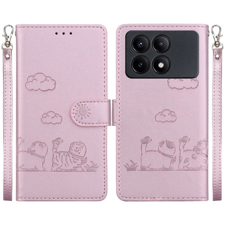 Cute Cats RFID Leather Phone Case, For Redmi K80 / K80 Pro / Xiaomi Poco F7 Pro, For Redmi Note 14 4G 164.84mm, For Redmi Turbo 4 / Xiaomi Poco X7 Pro, For Redmi Note 14 4G 163.25mm, For Redmi Note 14 5G, For Redmi Note 14 Pro / Note 14 Pro+ 5G        ...