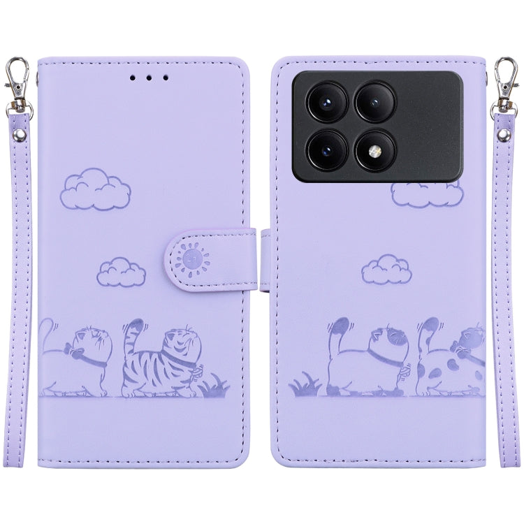 Cute Cats RFID Leather Phone Case, For Redmi K80 / K80 Pro / Xiaomi Poco F7 Pro, For Redmi Note 14 4G 164.84mm, For Redmi Turbo 4 / Xiaomi Poco X7 Pro, For Redmi Note 14 4G 163.25mm, For Redmi Note 14 5G, For Redmi Note 14 Pro / Note 14 Pro+ 5G        ...