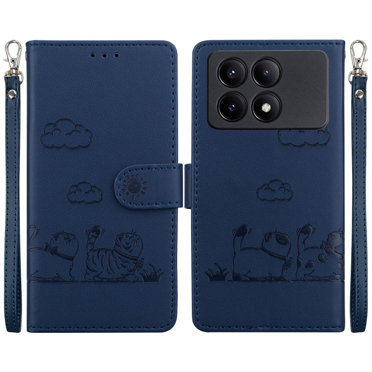 Cute Cats RFID Leather Phone Case, For Redmi K80 / K80 Pro / Xiaomi Poco F7 Pro, For Redmi Note 14 4G 164.84mm, For Redmi Turbo 4 / Xiaomi Poco X7 Pro, For Redmi Note 14 4G 163.25mm, For Redmi Note 14 5G, For Redmi Note 14 Pro / Note 14 Pro+ 5G        ...