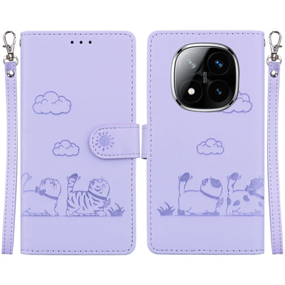 Cute Cats RFID Leather Phone Case, For Redmi K80 / K80 Pro / Xiaomi Poco F7 Pro, For Redmi Note 14 4G 164.84mm, For Redmi Turbo 4 / Xiaomi Poco X7 Pro, For Redmi Note 14 4G 163.25mm, For Redmi Note 14 5G, For Redmi Note 14 Pro / Note 14 Pro+ 5G        ...
