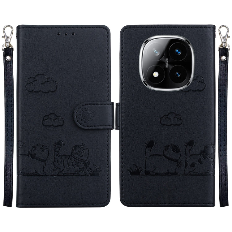 Cute Cats RFID Leather Phone Case, For Redmi K80 / K80 Pro / Xiaomi Poco F7 Pro, For Redmi Note 14 4G 164.84mm, For Redmi Turbo 4 / Xiaomi Poco X7 Pro, For Redmi Note 14 4G 163.25mm, For Redmi Note 14 5G, For Redmi Note 14 Pro / Note 14 Pro+ 5G        ...
