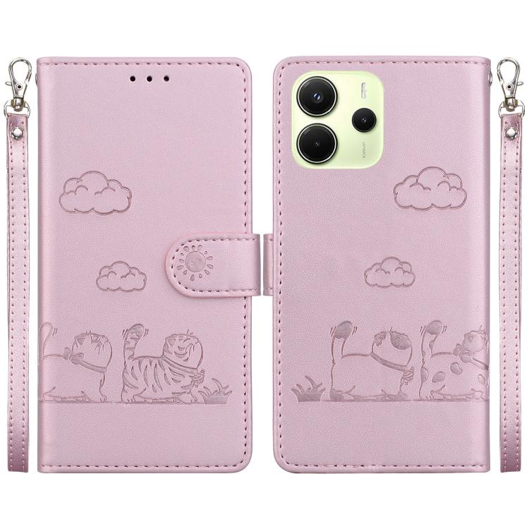 Cute Cats RFID Leather Phone Case, For Redmi K80 / K80 Pro / Xiaomi Poco F7 Pro, For Redmi Note 14 4G 164.84mm, For Redmi Turbo 4 / Xiaomi Poco X7 Pro, For Redmi Note 14 4G 163.25mm, For Redmi Note 14 5G, For Redmi Note 14 Pro / Note 14 Pro+ 5G        ...