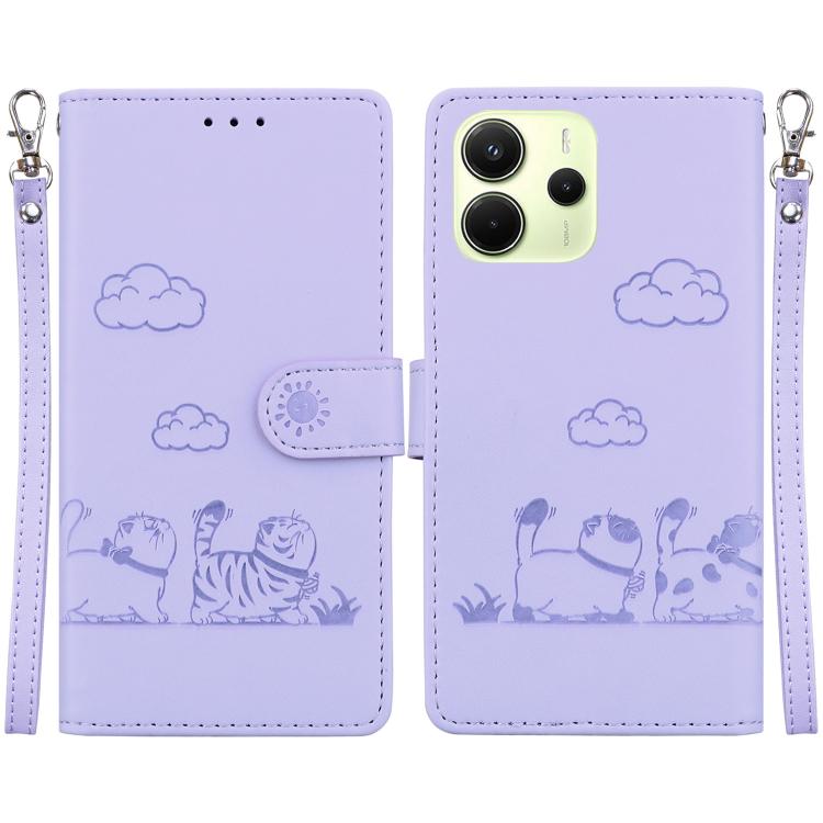 Cute Cats RFID Leather Phone Case, For Redmi K80 / K80 Pro / Xiaomi Poco F7 Pro, For Redmi Note 14 4G 164.84mm, For Redmi Turbo 4 / Xiaomi Poco X7 Pro, For Redmi Note 14 4G 163.25mm, For Redmi Note 14 5G, For Redmi Note 14 Pro / Note 14 Pro+ 5G        ...