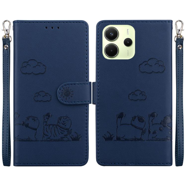 Cute Cats RFID Leather Phone Case, For Redmi K80 / K80 Pro / Xiaomi Poco F7 Pro, For Redmi Note 14 4G 164.84mm, For Redmi Turbo 4 / Xiaomi Poco X7 Pro, For Redmi Note 14 4G 163.25mm, For Redmi Note 14 5G, For Redmi Note 14 Pro / Note 14 Pro+ 5G        ...
