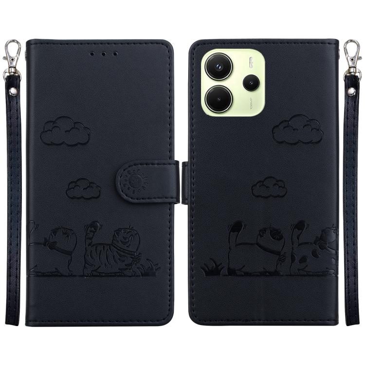 Cute Cats RFID Leather Phone Case, For Redmi K80 / K80 Pro / Xiaomi Poco F7 Pro, For Redmi Note 14 4G 164.84mm, For Redmi Turbo 4 / Xiaomi Poco X7 Pro, For Redmi Note 14 4G 163.25mm, For Redmi Note 14 5G, For Redmi Note 14 Pro / Note 14 Pro+ 5G        ...