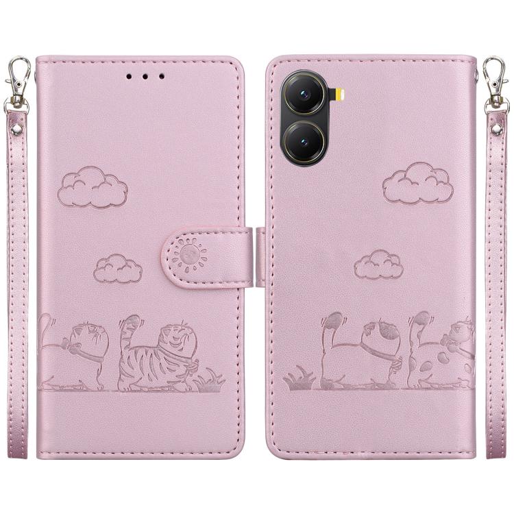 Cute Cats RFID Leather Phone Case, For Redmi K80 / K80 Pro / Xiaomi Poco F7 Pro, For Redmi Note 14 4G 164.84mm, For Redmi Turbo 4 / Xiaomi Poco X7 Pro, For Redmi Note 14 4G 163.25mm, For Redmi Note 14 5G, For Redmi Note 14 Pro / Note 14 Pro+ 5G        ...