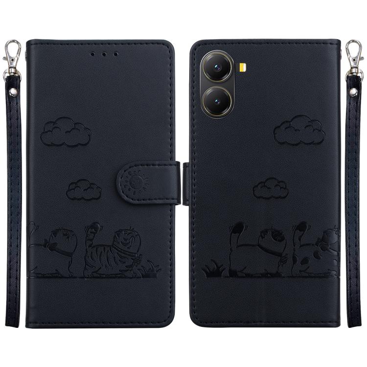 Cute Cats RFID Leather Phone Case, For Redmi K80 / K80 Pro / Xiaomi Poco F7 Pro, For Redmi Note 14 4G 164.84mm, For Redmi Turbo 4 / Xiaomi Poco X7 Pro, For Redmi Note 14 4G 163.25mm, For Redmi Note 14 5G, For Redmi Note 14 Pro / Note 14 Pro+ 5G        ...