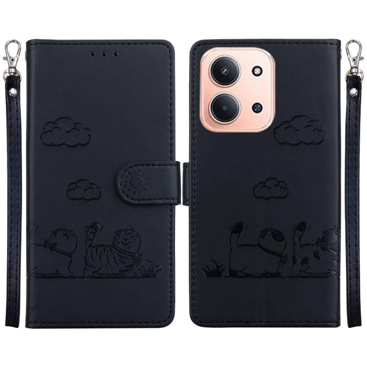 Cute Cats RFID Leather Phone Case, For Redmi A7 Pro 4G / 5G 171mm / Poco C85x 5G, For Redmi 15a 5G, For Redmi Turbo 5 Max 5G / Poco X8 Pro Max 5G, For Redmi Turbo 5 5G / Poco X8 Pro 5G, For Redmi Note 15 Pro+ 5G 163.3mm / Poco M8 Pro 5G                ...