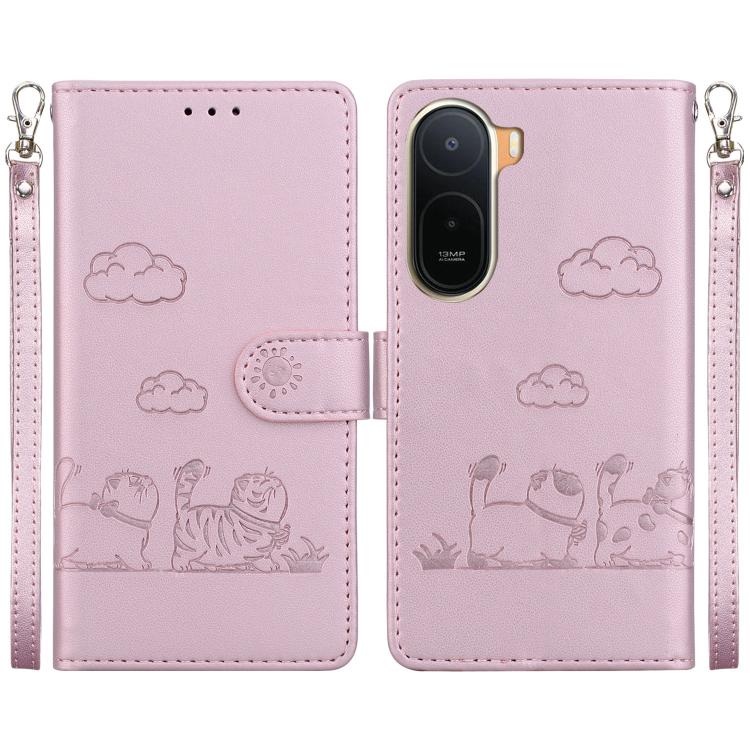 Cute Cats RFID Leather Phone Case, For Redmi A7 Pro 4G / 5G 171mm / Poco C85x 5G, For Redmi 15a 5G, For Redmi Turbo 5 Max 5G / Poco X8 Pro Max 5G, For Redmi Turbo 5 5G / Poco X8 Pro 5G, For Redmi Note 15 Pro+ 5G 163.3mm / Poco M8 Pro 5G                ...