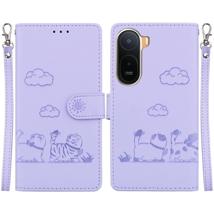 Cute Cats RFID Leather Phone Case, For Redmi A7 Pro 4G / 5G 171mm / Poco C85x 5G, For Redmi 15a 5G, For Redmi Turbo 5 Max 5G / Poco X8 Pro Max 5G, For Redmi Turbo 5 5G / Poco X8 Pro 5G, For Redmi Note 15 Pro+ 5G 163.3mm / Poco M8 Pro 5G                ...