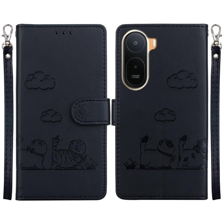 Cute Cats RFID Leather Phone Case, For Redmi A7 Pro 4G / 5G 171mm / Poco C85x 5G, For Redmi 15a 5G, For Redmi Turbo 5 Max 5G / Poco X8 Pro Max 5G, For Redmi Turbo 5 5G / Poco X8 Pro 5G, For Redmi Note 15 Pro+ 5G 163.3mm / Poco M8 Pro 5G                ...