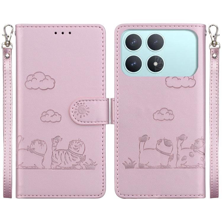 Cute Cats RFID Leather Phone Case, For Redmi A7 Pro 4G / 5G 171mm / Poco C85x 5G, For Redmi 15a 5G, For Redmi Turbo 5 Max 5G / Poco X8 Pro Max 5G, For Redmi Turbo 5 5G / Poco X8 Pro 5G, For Redmi Note 15 Pro+ 5G 163.3mm / Poco M8 Pro 5G                ...