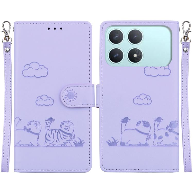 Cute Cats RFID Leather Phone Case, For Redmi A7 Pro 4G / 5G 171mm / Poco C85x 5G, For Redmi 15a 5G, For Redmi Turbo 5 Max 5G / Poco X8 Pro Max 5G, For Redmi Turbo 5 5G / Poco X8 Pro 5G, For Redmi Note 15 Pro+ 5G 163.3mm / Poco M8 Pro 5G                ...
