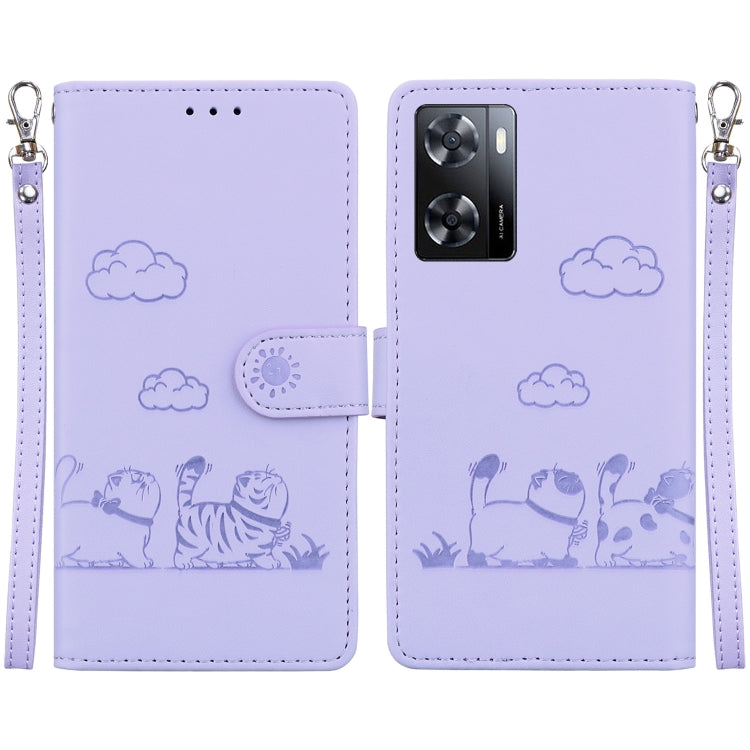 Cute Cats RFID Leather Phone Case, For Realme 12+, For Realme C53, For Realme 12 Pro+ Global, For Realme C67 4G Global, For Realme 11 Pro 5G, For Realme C65 4G, For Realme C55, For Realme V23