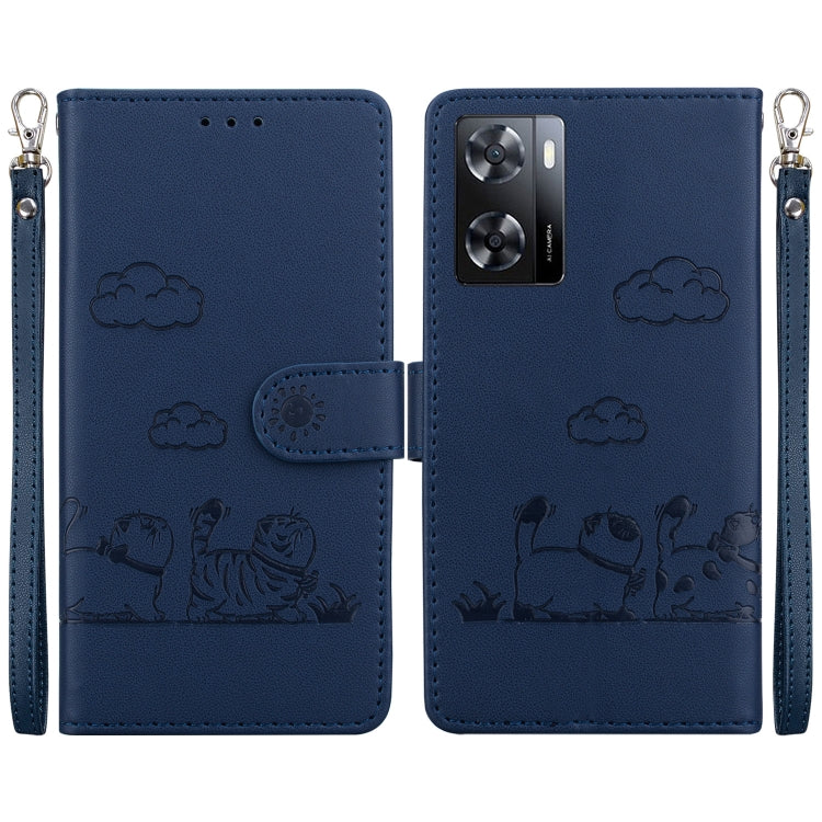 Cute Cats RFID Leather Phone Case, For Realme 12+, For Realme C53, For Realme 12 Pro+ Global, For Realme C67 4G Global, For Realme 11 Pro 5G, For Realme C65 4G, For Realme C55, For Realme V23