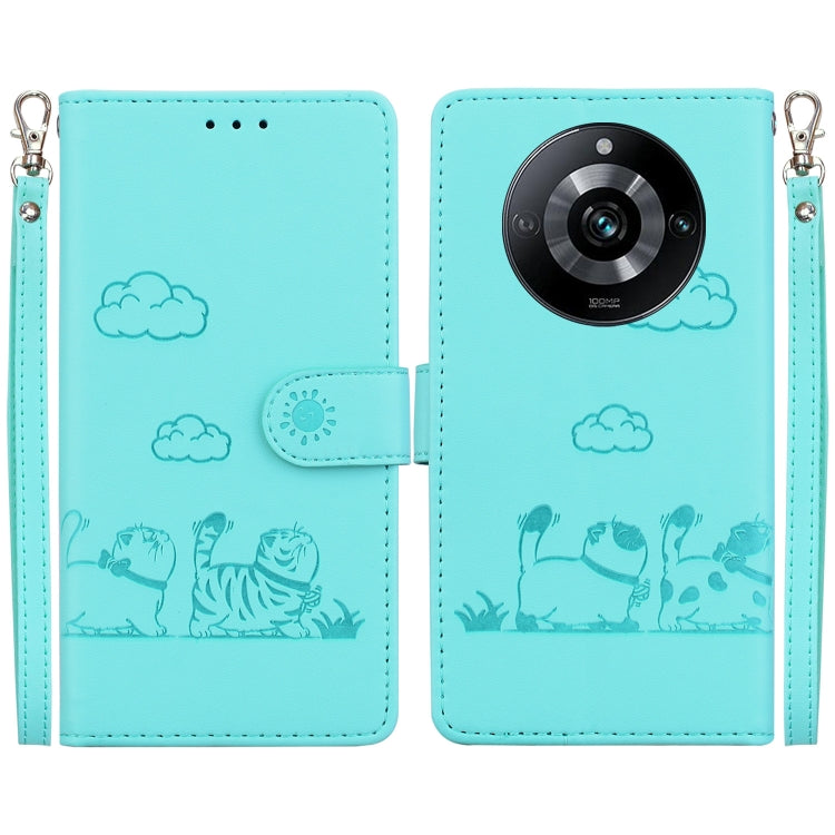 Cute Cats RFID Leather Phone Case, For Realme 12+, For Realme C53, For Realme 12 Pro+ Global, For Realme C67 4G Global, For Realme 11 Pro 5G, For Realme C65 4G, For Realme C55, For Realme V23