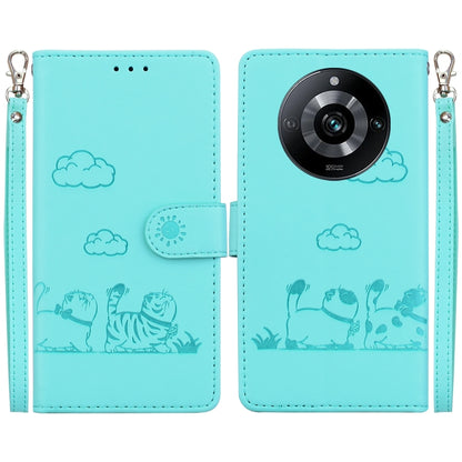 Cute Cats RFID Leather Phone Case, For Realme 12+, For Realme C53, For Realme 12 Pro+ Global, For Realme C67 4G Global, For Realme 11 Pro 5G, For Realme C65 4G, For Realme C55, For Realme V23