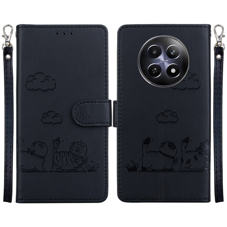 Cute Cats RFID Leather Phone Case, For Realme C100 4G / C100i 4G, For Realme 16 5G, For Realme 16 Pro+ 5G, For Realme 16 Pro 5G, For Realme 15T 5G, For Realme Narzo 80 Lite 4G / C71 India, For Realme 15 5G / Realme 15 Pro 5G, For Realme 14             ...