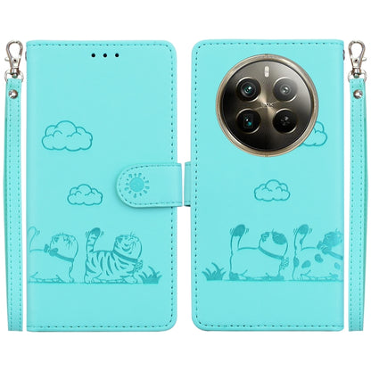 Cute Cats RFID Leather Phone Case, For Realme 12+, For Realme C53, For Realme 12 Pro+ Global, For Realme C67 4G Global, For Realme 11 Pro 5G, For Realme C65 4G, For Realme C55, For Realme V23