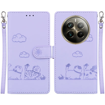 Cute Cats RFID Leather Phone Case, For Realme 12+, For Realme C53, For Realme 12 Pro+ Global, For Realme C67 4G Global, For Realme 11 Pro 5G, For Realme C65 4G, For Realme C55, For Realme V23