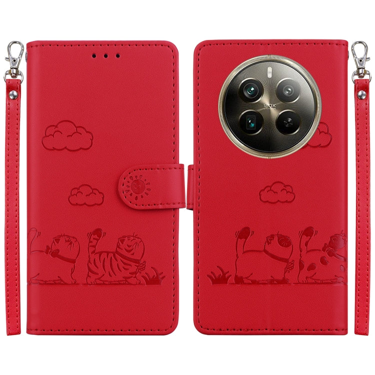 Cute Cats RFID Leather Phone Case, For Realme 12+, For Realme C53, For Realme 12 Pro+ Global, For Realme C67 4G Global, For Realme 11 Pro 5G, For Realme C65 4G, For Realme C55, For Realme V23