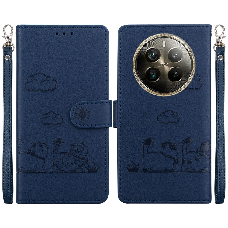 Cute Cats RFID Leather Phone Case, For Realme 12+, For Realme C53, For Realme 12 Pro+ Global, For Realme C67 4G Global, For Realme 11 Pro 5G, For Realme C65 4G, For Realme C55, For Realme V23