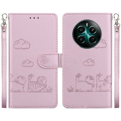 Cute Cats RFID Leather Phone Case, For Realme 12+, For Realme C53, For Realme 12 Pro+ Global, For Realme C67 4G Global, For Realme 11 Pro 5G, For Realme C65 4G, For Realme C55, For Realme V23