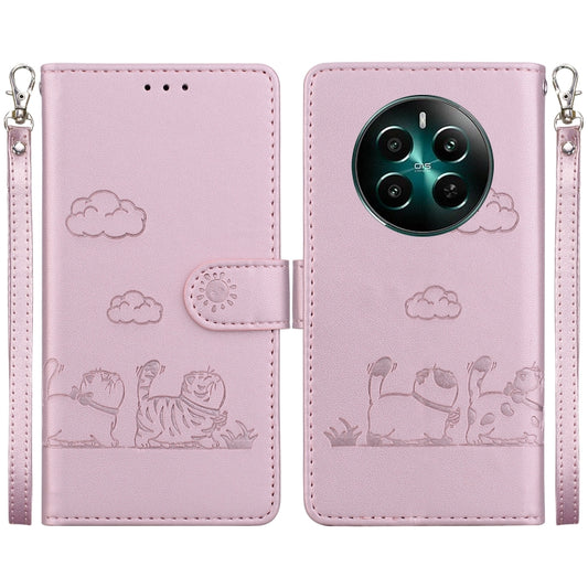 Cute Cats RFID Leather Phone Case, For Realme 12+, For Realme C53, For Realme 12 Pro+ Global, For Realme C67 4G Global, For Realme 11 Pro 5G, For Realme C65 4G, For Realme C55, For Realme V23