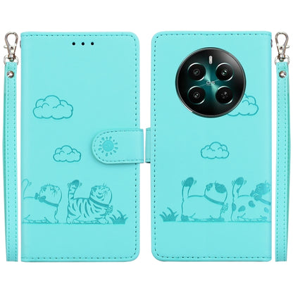 Cute Cats RFID Leather Phone Case, For Realme 12+, For Realme C53, For Realme 12 Pro+ Global, For Realme C67 4G Global, For Realme 11 Pro 5G, For Realme C65 4G, For Realme C55, For Realme V23