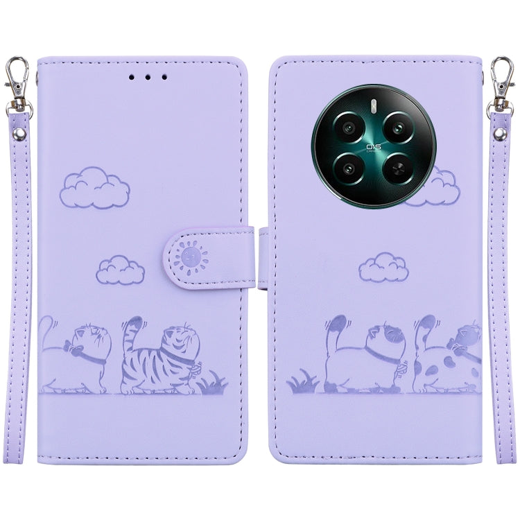 Cute Cats RFID Leather Phone Case, For Realme 12+, For Realme C53, For Realme 12 Pro+ Global, For Realme C67 4G Global, For Realme 11 Pro 5G, For Realme C65 4G, For Realme C55, For Realme V23