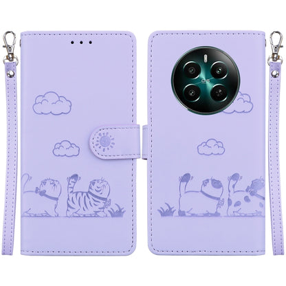 Cute Cats RFID Leather Phone Case, For Realme 12+, For Realme C53, For Realme 12 Pro+ Global, For Realme C67 4G Global, For Realme 11 Pro 5G, For Realme C65 4G, For Realme C55, For Realme V23