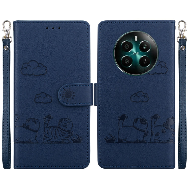 Cute Cats RFID Leather Phone Case, For Realme 12+, For Realme C53, For Realme 12 Pro+ Global, For Realme C67 4G Global, For Realme 11 Pro 5G, For Realme C65 4G, For Realme C55, For Realme V23