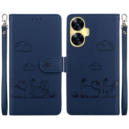 Cute Cats RFID Leather Phone Case, For Realme 12+, For Realme C53, For Realme 12 Pro+ Global, For Realme C67 4G Global, For Realme 11 Pro 5G, For Realme C65 4G, For Realme C55, For Realme V23